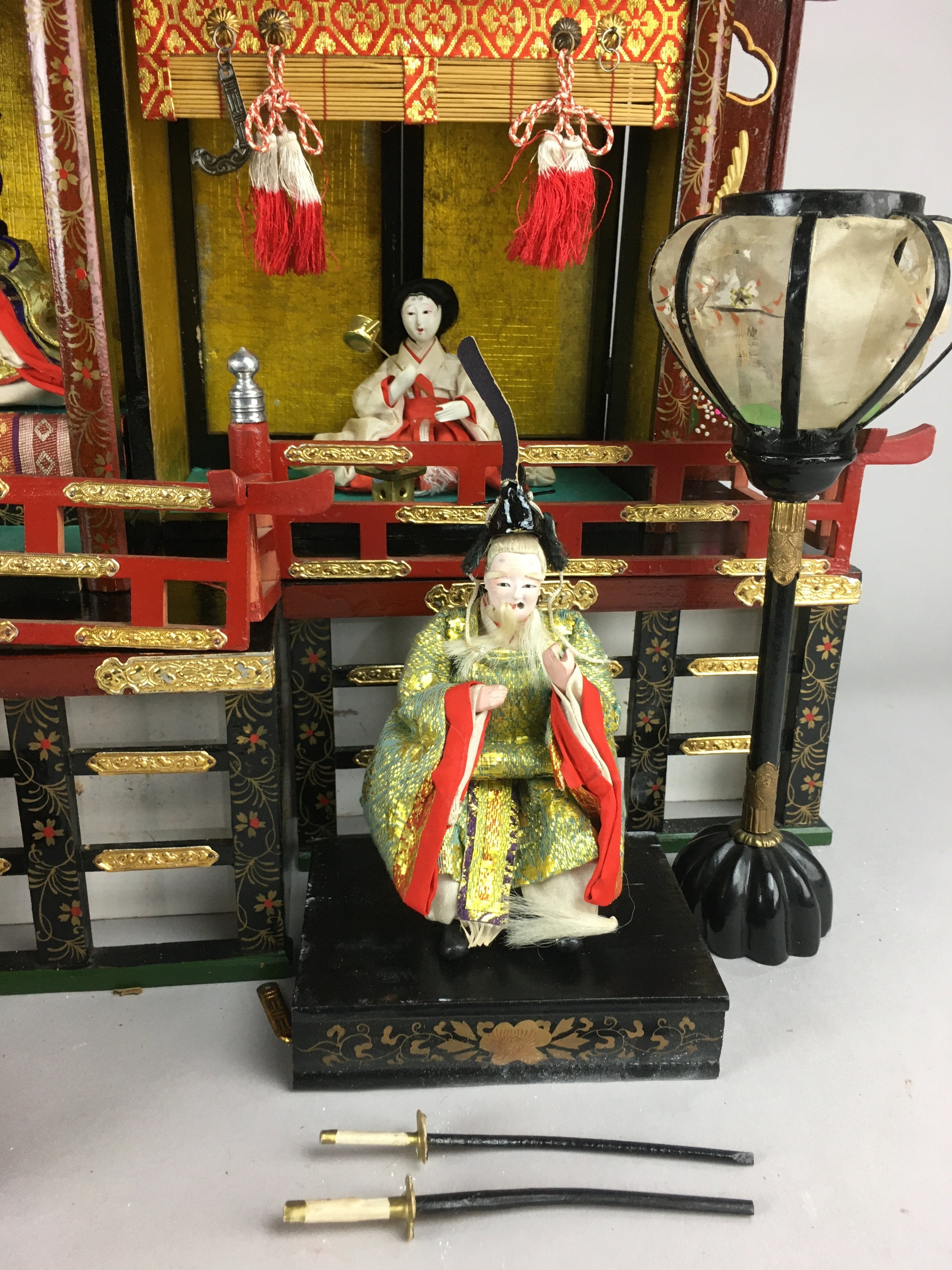 Antique Japanese Hina Doll Goten Palace WoodenGirl's Day Decoration C1900