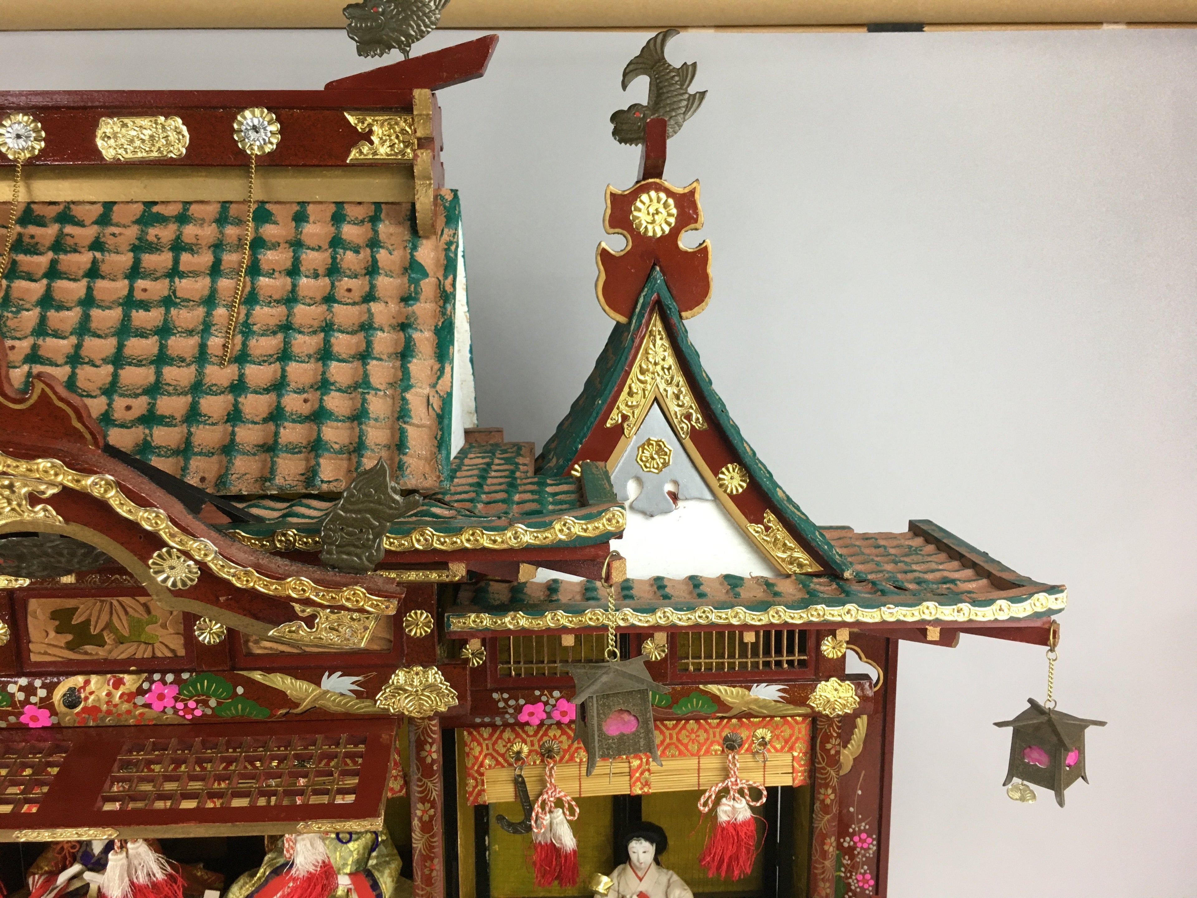 Antique Japanese Hina Doll Goten Palace WoodenGirl's Day Decoration C1900