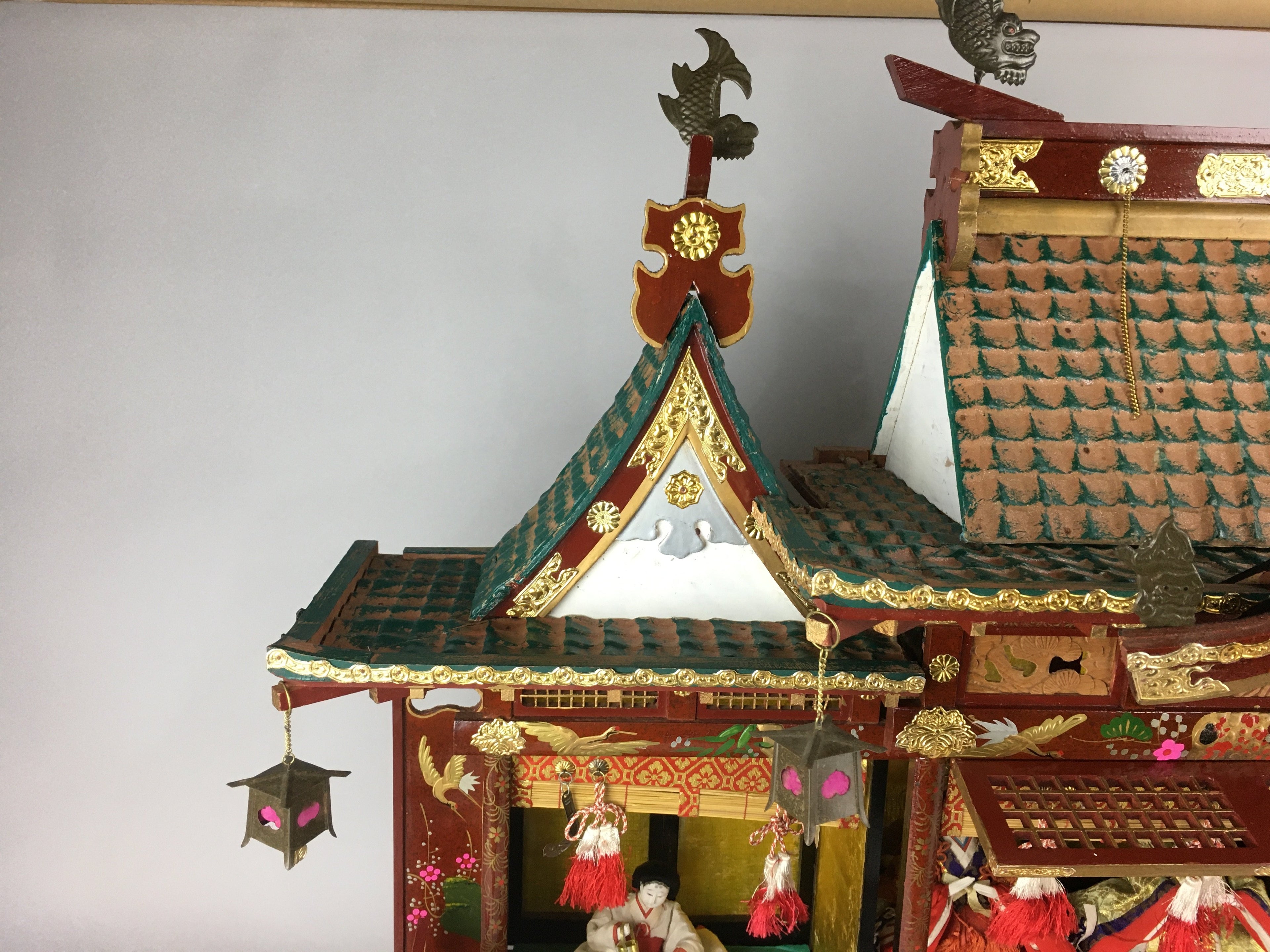 Antique Japanese Hina Doll Goten Palace WoodenGirl's Day Decoration C1900