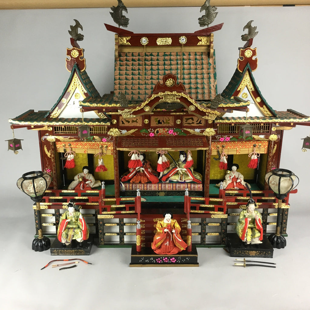 Antique Japanese Hina Doll Goten Palace WoodenGirl's Day Decoration C1900