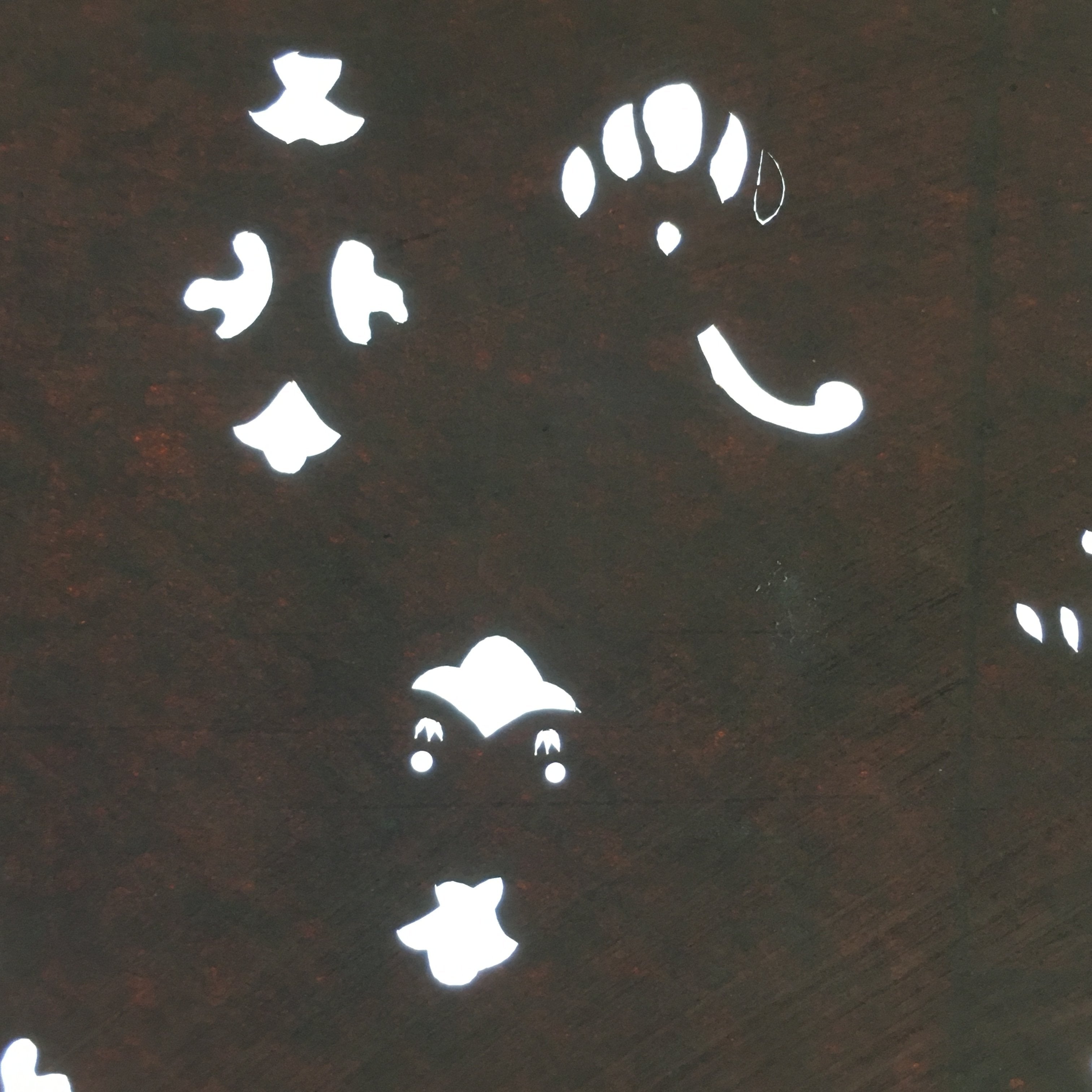 Antique Japanese Ise Katagami Kimono Stencil Edo Era Flower 19c Meiji Era A230