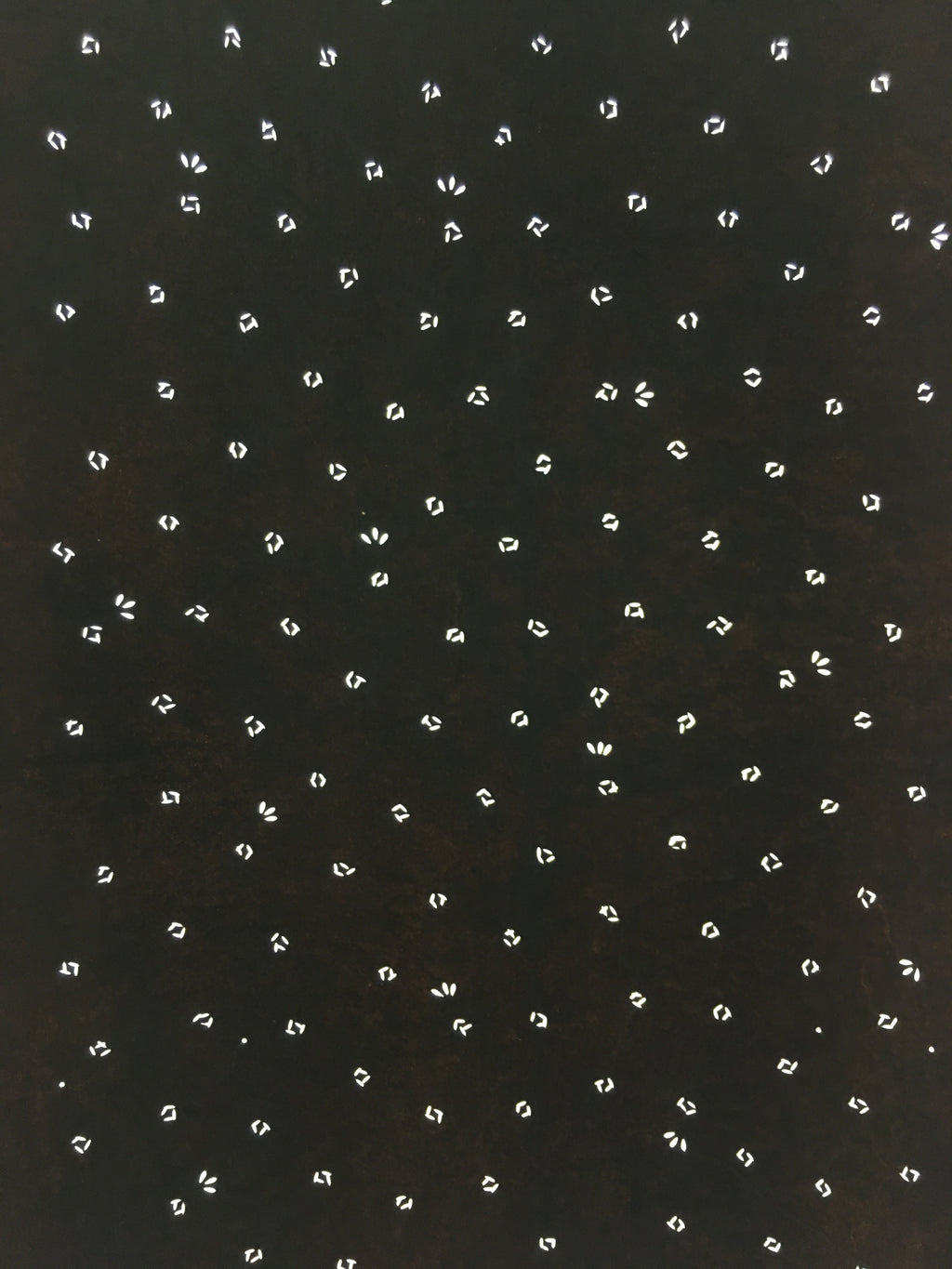 Antique Japanese Ise Katagami Kimono Stencil Edo Era Flowers petals Motif A143