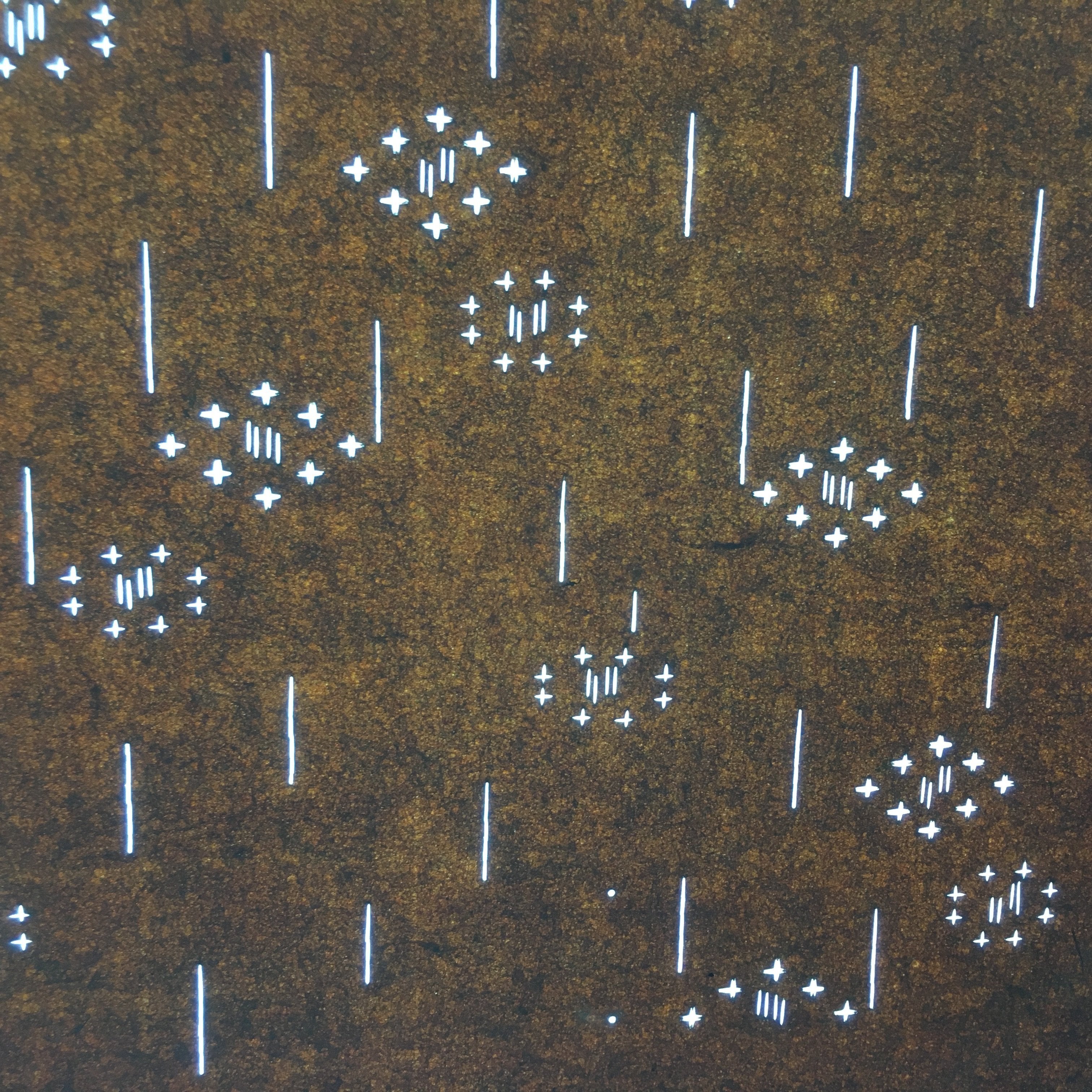 Antique Japanese Ise Katagami Kimono Stencil Katazome Pattern Paper Edo A191