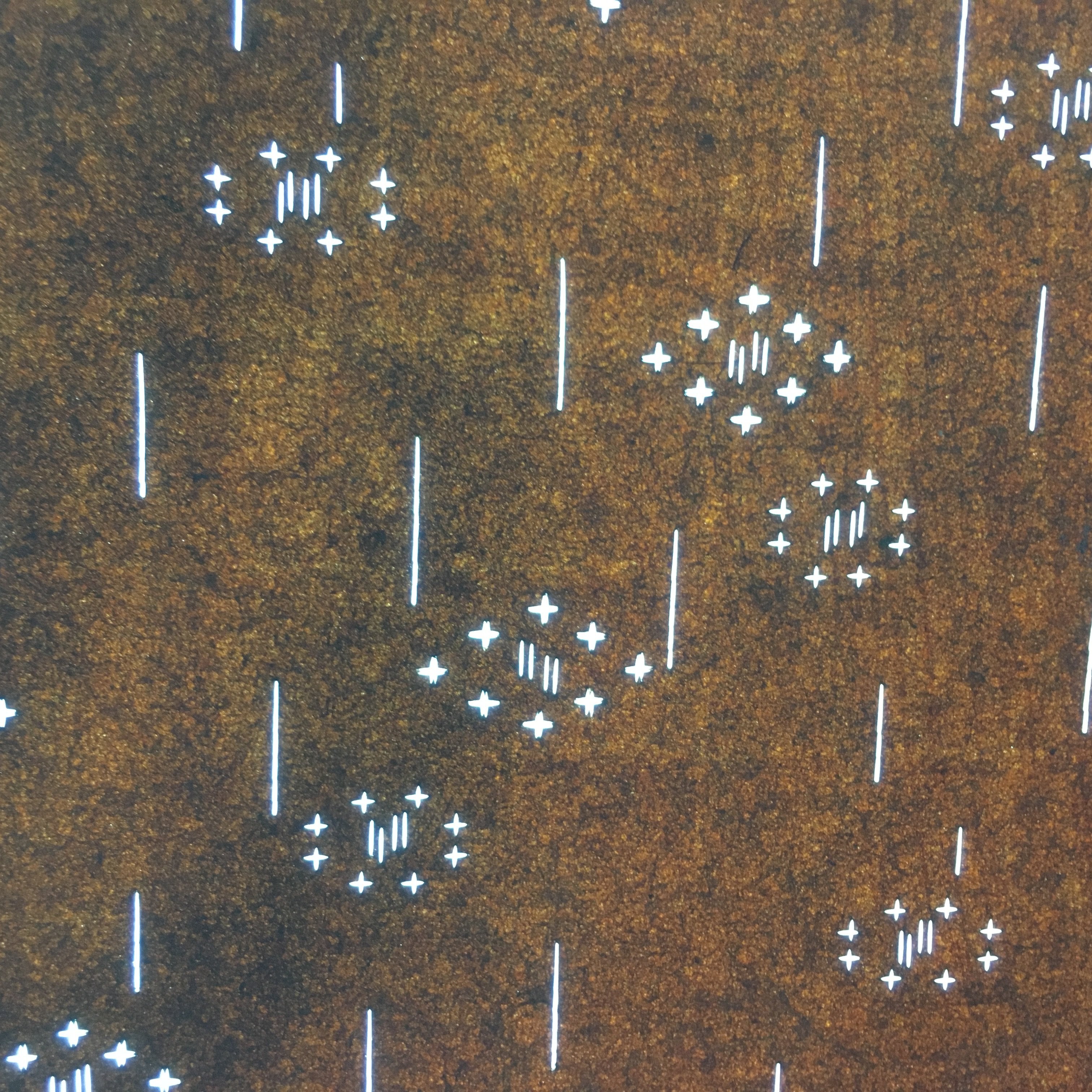 Antique Japanese Ise Katagami Kimono Stencil Katazome Pattern Paper Edo A191