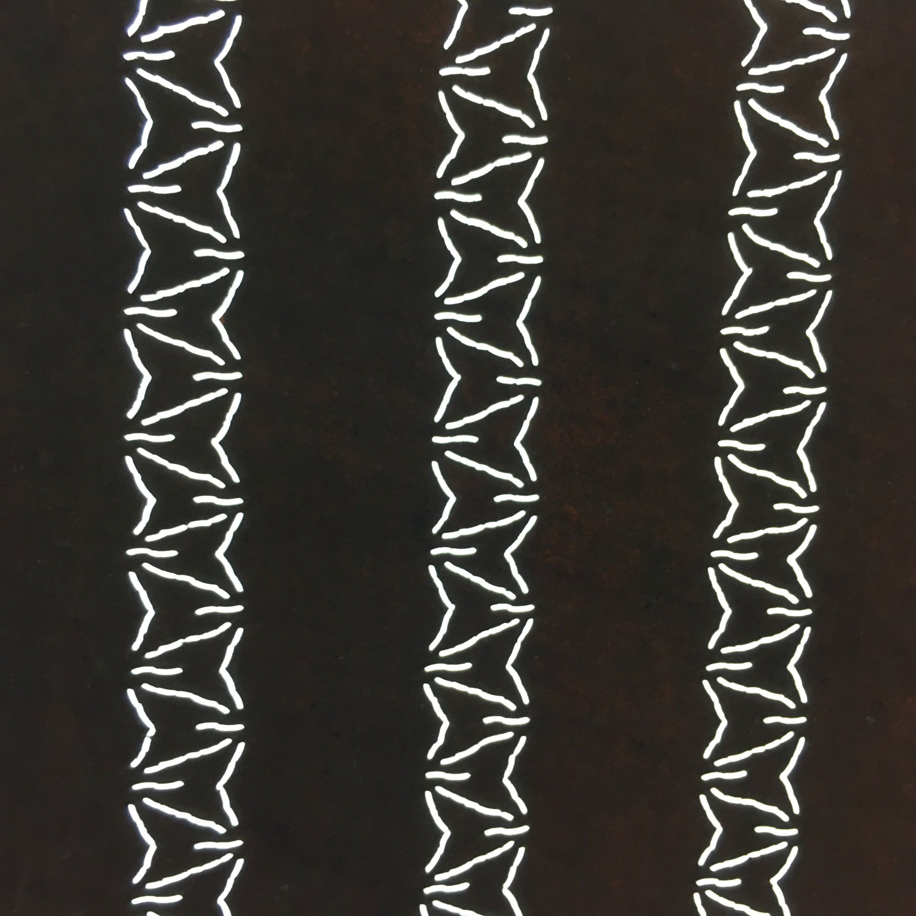 Antique Japanese Ise Katagami Paper Kimono Stencil Katazome Bamboo Line A184