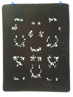 Antique Japanese Katagami 10sheet Set Practice Kimono Stencil Katazome BS38