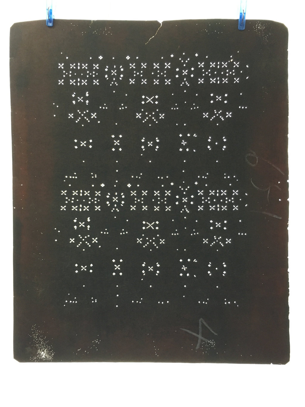 Antique Japanese Katagami 10sheet Set Practice Kimono Stencil Katazome BS38