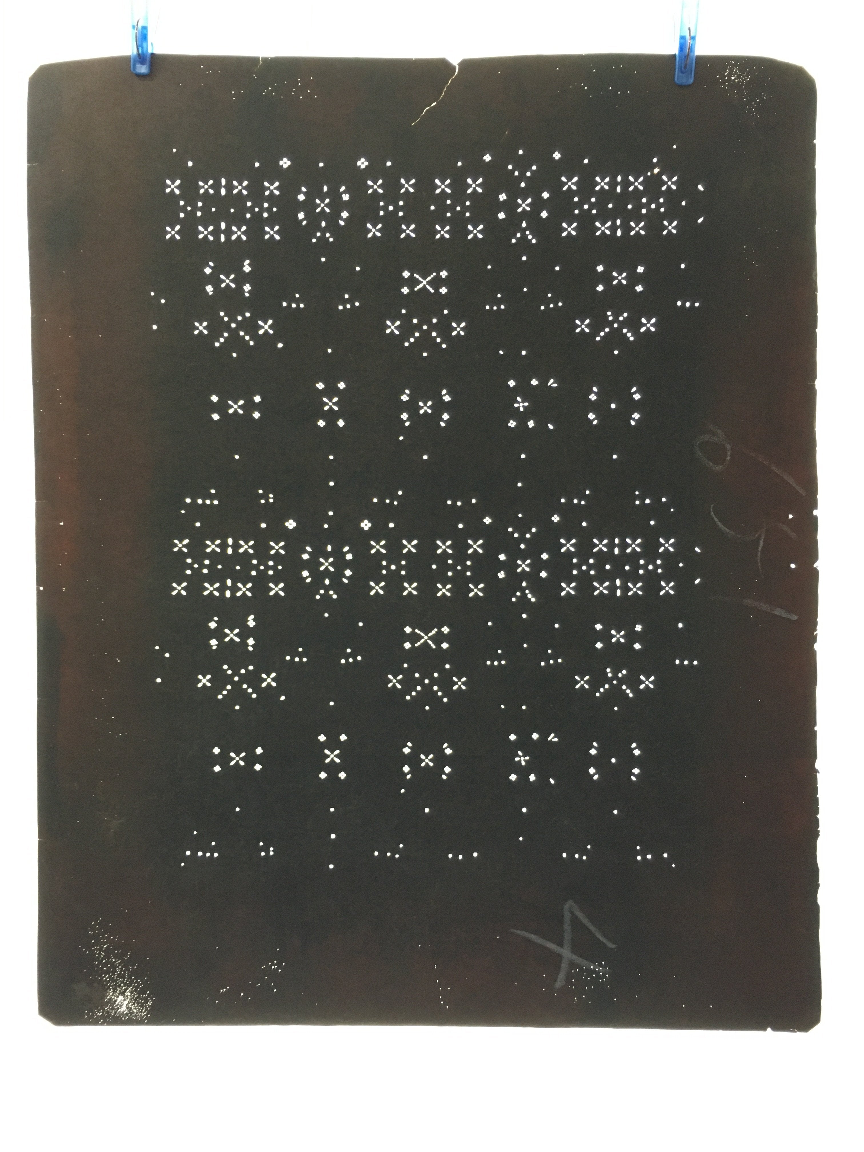 Antique Japanese Katagami 10sheet Set Practice Kimono Stencil Katazome BS38