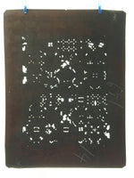 Antique Japanese Katagami 10sheet Set Practice Kimono Stencil Katazome BS40