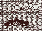 Antique Japanese Katagami Kimono Paper Stencil Asanoha Leaves Flowers 4Y473