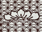 Antique Japanese Katagami Kimono Paper Stencil Asanoha Leaves Flowers 4Y473
