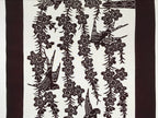 Antique Japanese Katagami Kimono Paper Stencil Cherry Blossoms Birds 4Y508