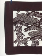 Antique Japanese Katagami Kimono Paper Stencil Cherry Blossoms Pine Bird 4Y465