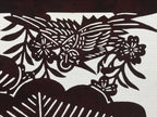 Antique Japanese Katagami Kimono Paper Stencil Cherry Blossoms Pine Bird 4Y465