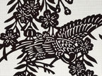Antique Japanese Katagami Kimono Paper Stencil Cherry Blossoms Pine Bird 4Y465