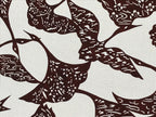 Antique Japanese Katagami Kimono Paper Stencil Crane Bird Ginkgo Leaf 4Y491