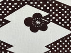 Antique Japanese Katagami Kimono Paper Stencil Folding Fan Uchiwa Flower 4Y490