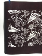 Antique Japanese Katagami Kimono Paper Stencil Folding Fans Flowers 4Y476