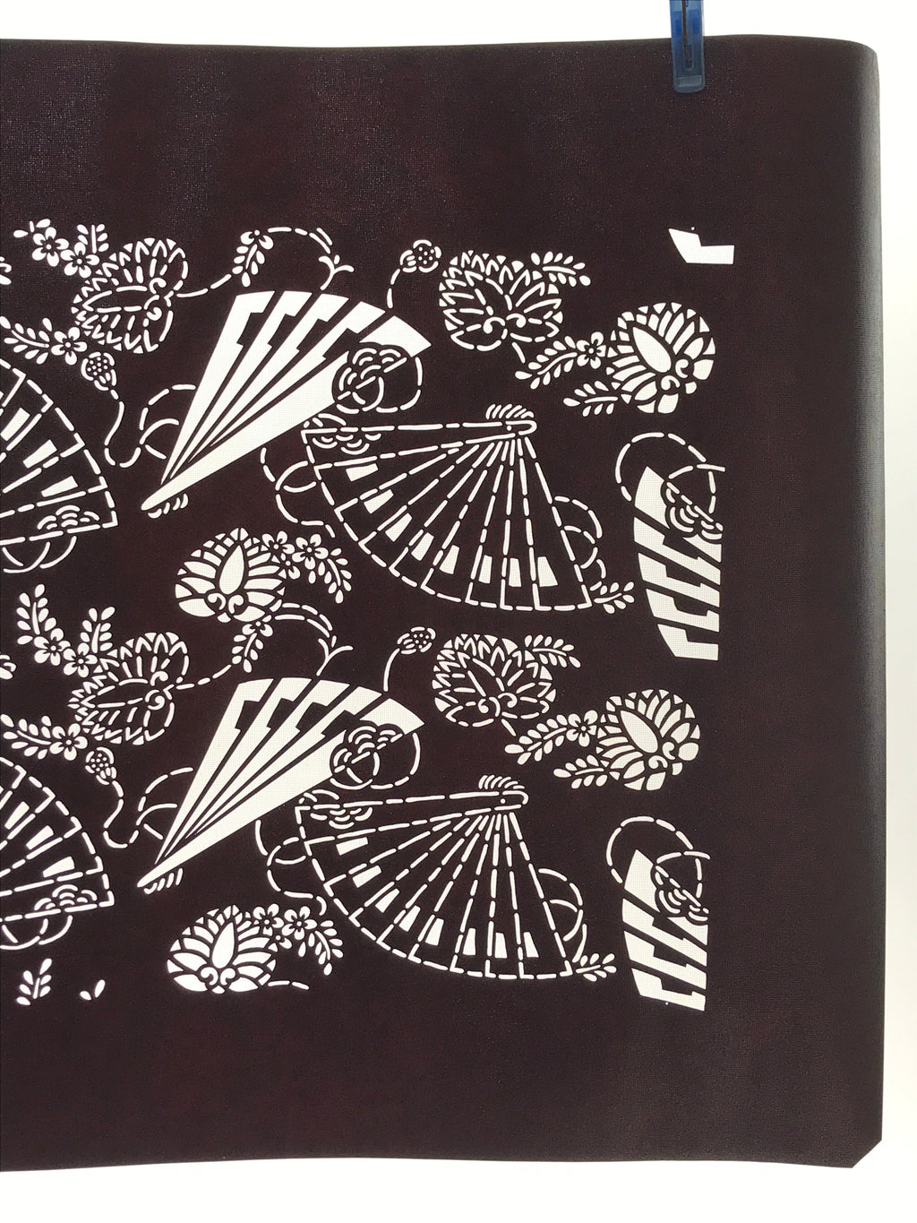 Antique Japanese Katagami Kimono Paper Stencil Folding Fans Flowers 4Y476