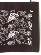 Antique Japanese Katagami Kimono Paper Stencil Folding Fans Flowers 4Y476
