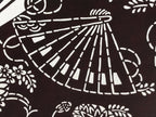 Antique Japanese Katagami Kimono Paper Stencil Folding Fans Flowers 4Y476