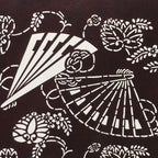 Antique Japanese Katagami Kimono Paper Stencil Folding Fans Flowers 4Y476