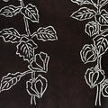 Antique Japanese Katagami Kimono Paper Stencil Hozuki Lantern Flower 4Y506
