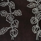 Antique Japanese Katagami Kimono Paper Stencil Hozuki Lantern Flower 4Y506