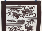 Antique Japanese Katagami Kimono Paper Stencil Katazome Birds Flowers 4Y460
