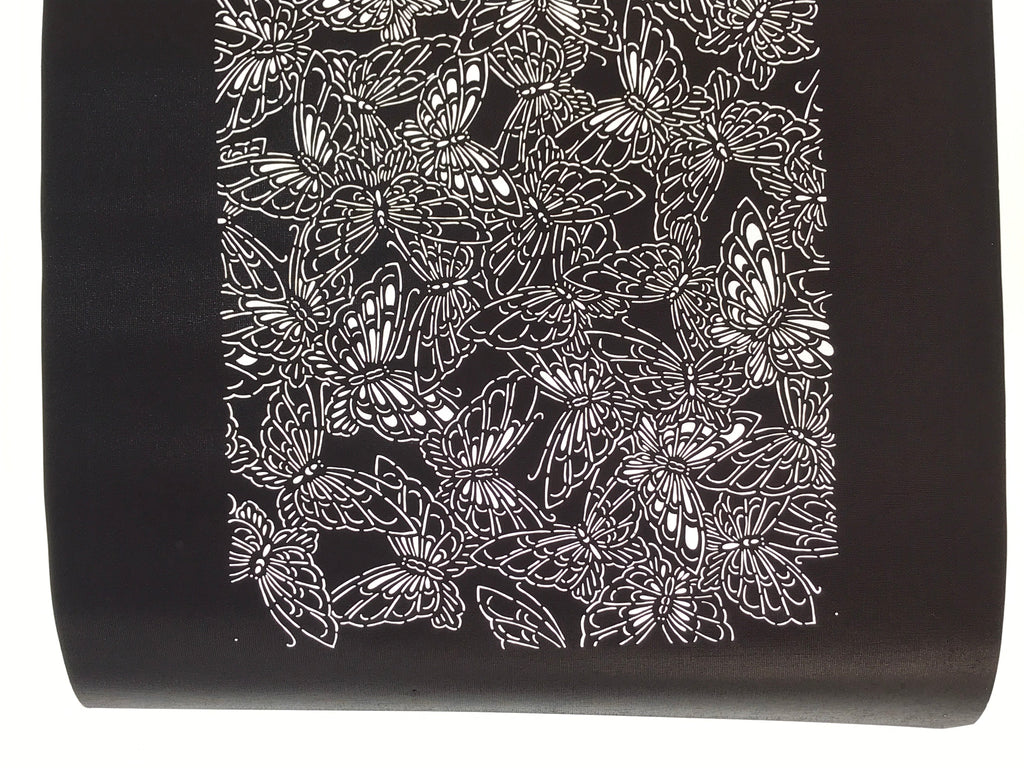 Antique Japanese Katagami Kimono Paper Stencil Katazome Butterflies 4Y484
