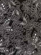 Antique Japanese Katagami Kimono Paper Stencil Katazome Butterflies 4Y484