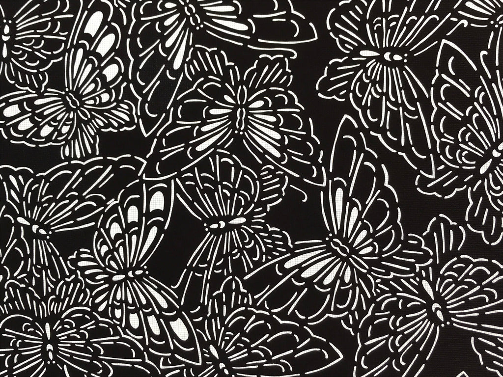 Antique Japanese Katagami Kimono Paper Stencil Katazome Butterflies 4Y484