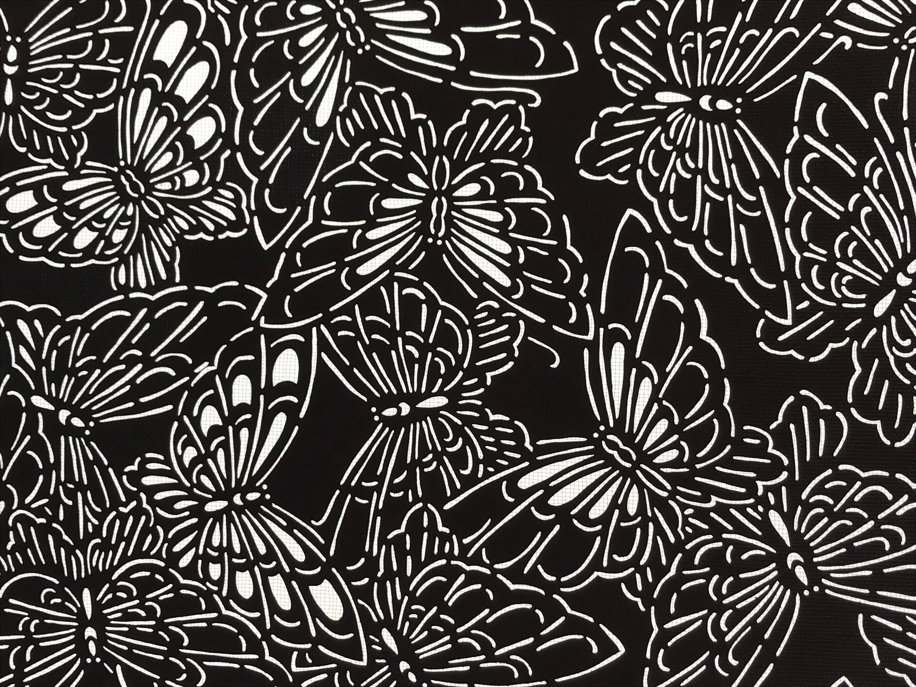 Antique Japanese Katagami Kimono Paper Stencil Katazome Butterflies 4Y484