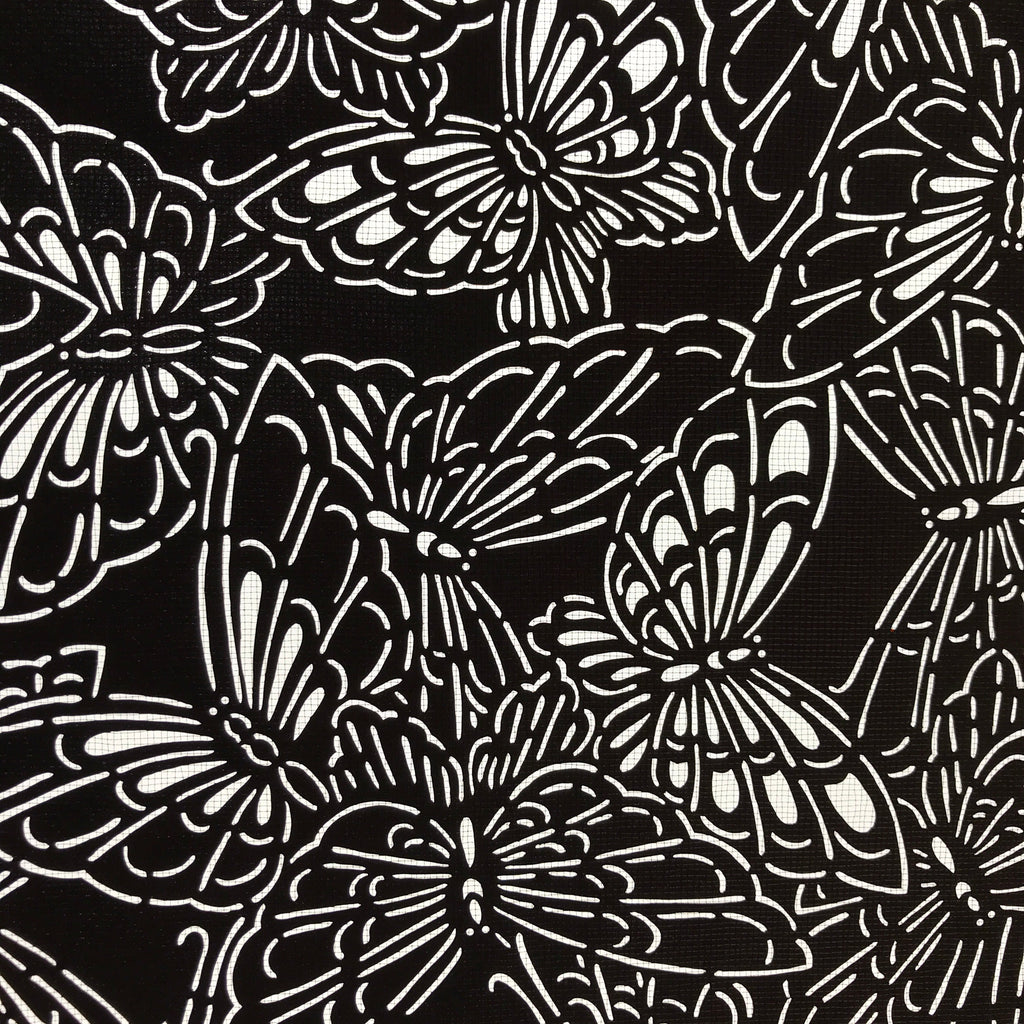 Antique Japanese Katagami Kimono Paper Stencil Katazome Butterflies 4Y484