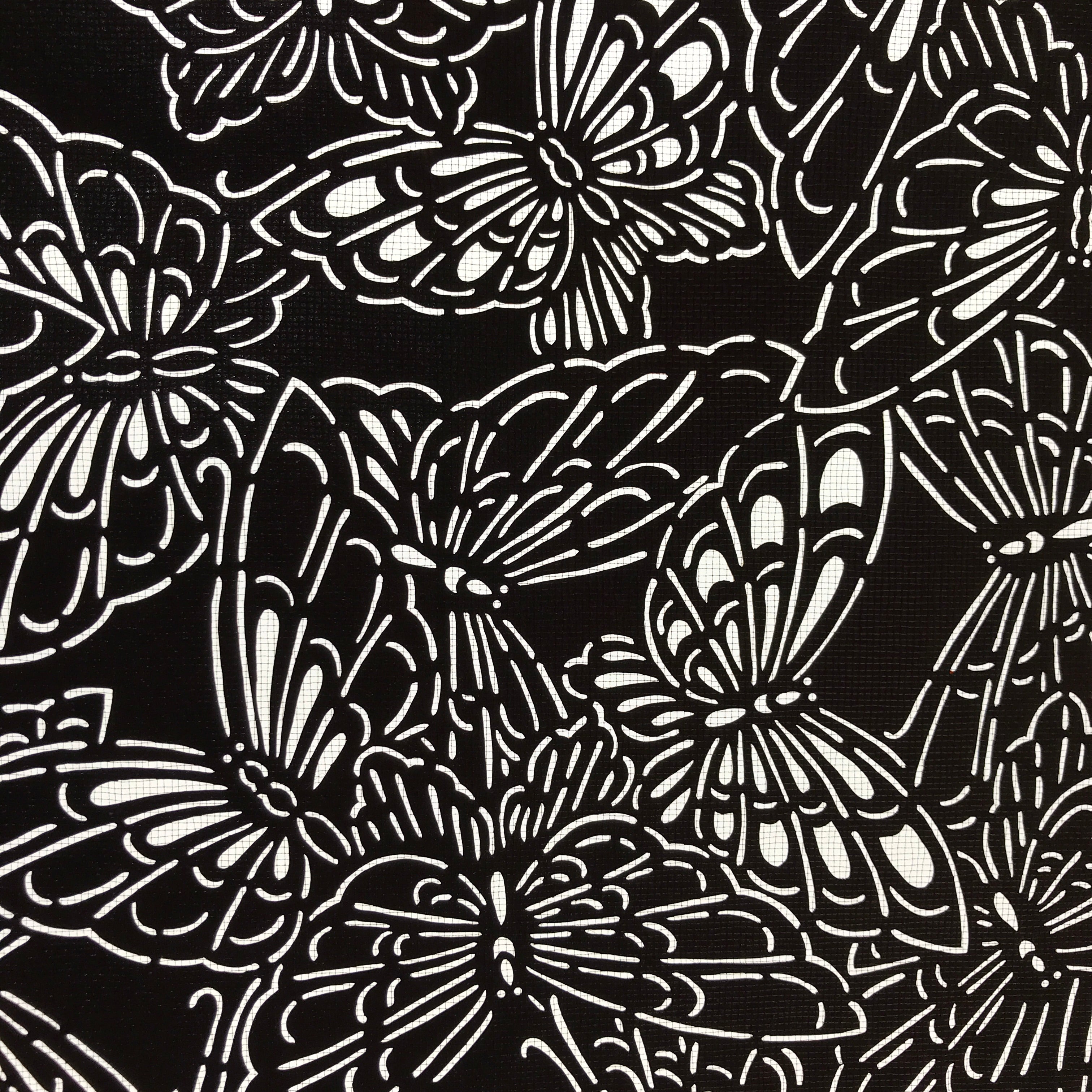 Antique Japanese Katagami Kimono Paper Stencil Katazome Butterflies 4Y484