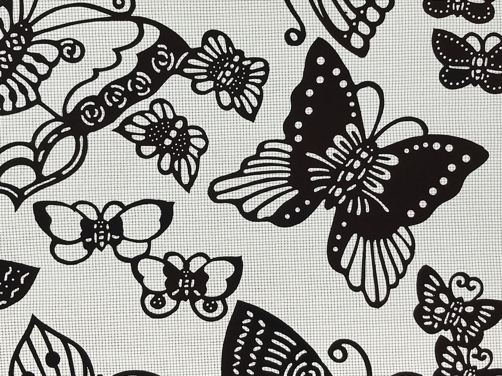 Antique Japanese Katagami Kimono Paper Stencil Katazome Butterflies 4Y501
