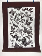 Antique Japanese Katagami Kimono Paper Stencil Katazome Butterflies 4Y501