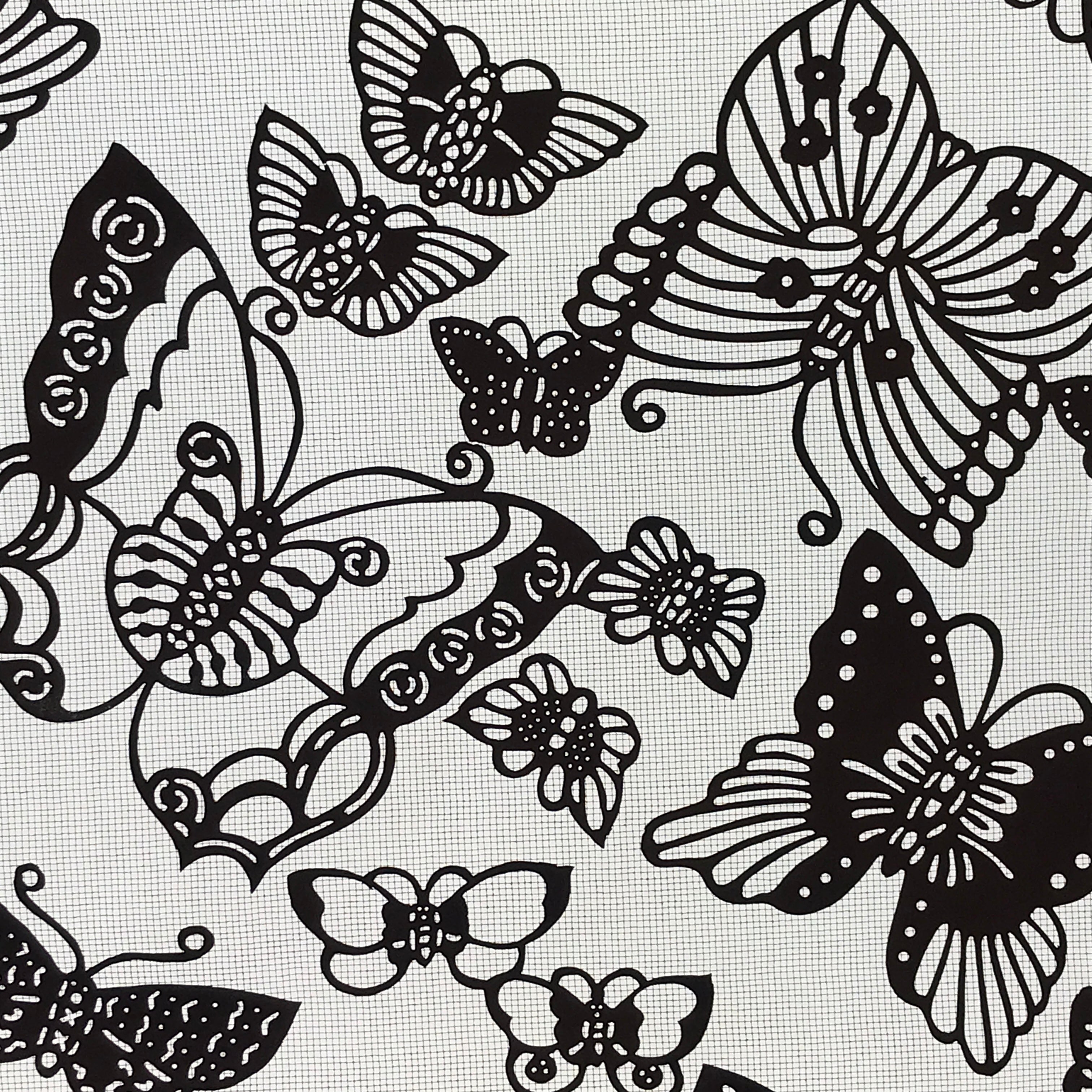 Antique Japanese Katagami Kimono Paper Stencil Katazome Butterflies 4Y501