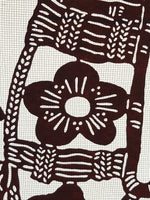 Antique Japanese Katagami Kimono Paper Stencil Katazome Floral Armor 4Y466