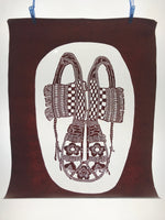 Antique Japanese Katagami Kimono Paper Stencil Katazome Floral Armor 4Y466