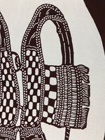 Antique Japanese Katagami Kimono Paper Stencil Katazome Floral Armor 4Y466