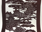 Antique Japanese Katagami Kimono Paper Stencil Katazome Floral Design 4Y481