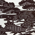 Antique Japanese Katagami Kimono Paper Stencil Katazome Floral Design 4Y481