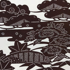 Antique Japanese Katagami Kimono Paper Stencil Katazome Floral Design 4Y481