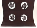 Antique Japanese Katagami Kimono Paper Stencil Katazome Lily Flowers 4Y461