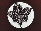 Antique Japanese Katagami Kimono Paper Stencil Katazome Lily Flowers 4Y461