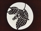 Antique Japanese Katagami Kimono Paper Stencil Katazome Lily Flowers 4Y461