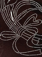 Antique Japanese Katagami Kimono Paper Stencil Katazome Water Iris 4Y502