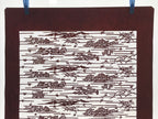 Antique Japanese Katagami Kimono Paper Stencil Mountain Village Hydrangea 4Y479