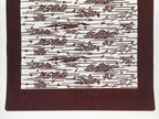 Antique Japanese Katagami Kimono Paper Stencil Mountain Village Hydrangea 4Y479